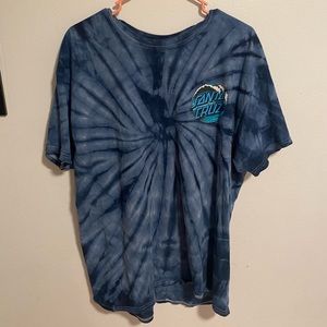 oversized tie-dye santa cruz zumiez tee